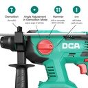 DCA 20V Brushless Rotary Hammer 2.1J Kit With 4.0Ah*2 & Charger