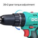 DCA Tools 12V Cordless Brushless 10mm Driver Drill Kit With 2.0Ah*2 & Charger