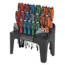 Hammer-Thru Screwdriver, Hex Key & Bit Set 44pc