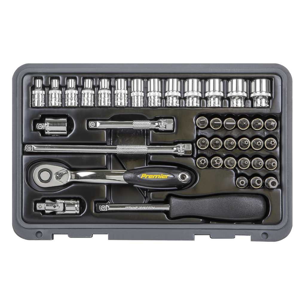 Socket Set 40pc 1/4"Sq Drive 6pt WallDrive Metric