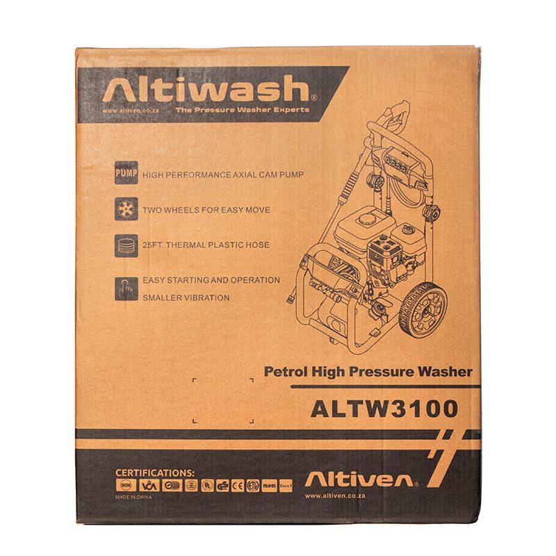 ALTIWASH® 4 Stroke Petrol Pressure Washer - Black Edition (3100PSI)