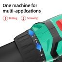 DCA 20V 13mm Cordless Brushless Driver Drill 50nm Kit With 4.0Ah*2 & Charger