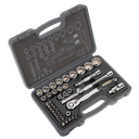 Socket & Bit Set 42pc 1/2"Sq Drive Total Drive, SEALEY UK