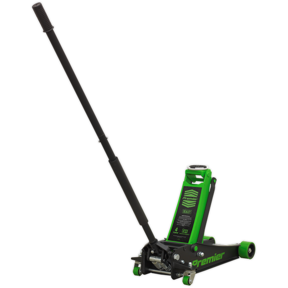 Trolley Jack 4tonne Rocket Lift Green, SEALEY UK