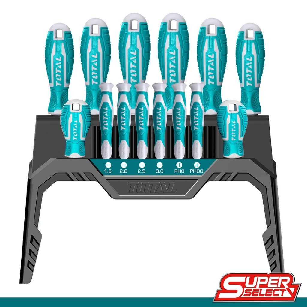 14 Pcs Screwdriver And Precision Screwdriver Set, TOTAL TOOLS