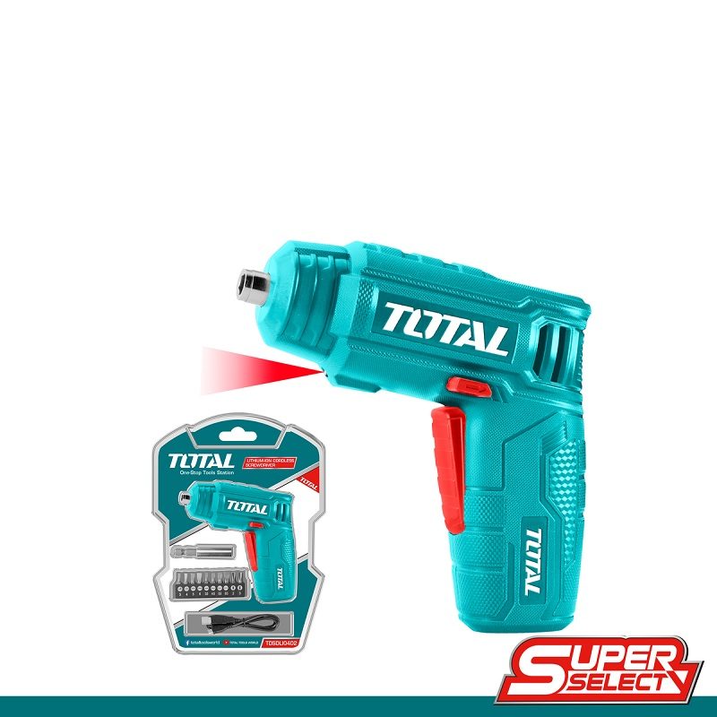 Cordless 4V Screwdriver, TOTAL TOOLS