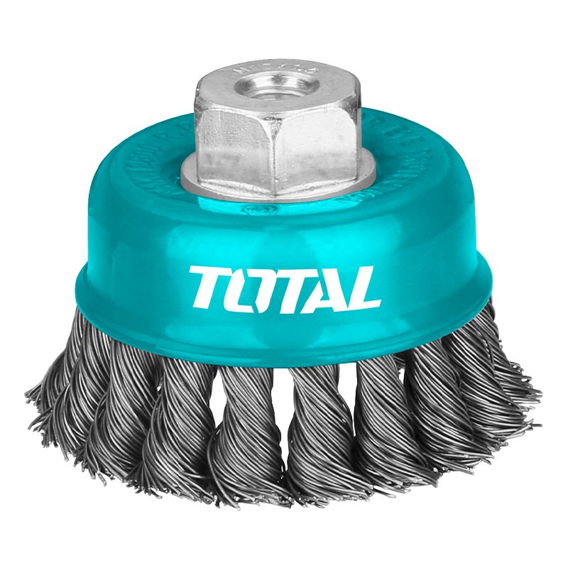 Cup Brush 125mm Wire With Nut, TOTAL TOOLS