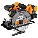 DEKO Tools 20V Cordless Circular Sawwith 1 pc 3.0Ah Lithium-Ion Battery and 1 pc Charger