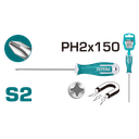 Screwdriver 150mm Phillips S2 PH2, TOTAL TOOLS
