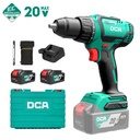 DCA 20V 13mm Cordless Brushless Driver Drill 50nm Kit With 4.0Ah*2 & Charger