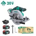 DCA 20V Cordless Brushless Circular Saw Kit 185mm With 4.0Ah*2 & Charger